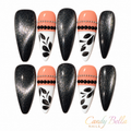 Black/white/silver stiletto