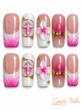 Pink Flower and cross design French