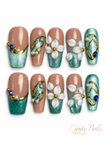 Turquoise Medium Coffin Shape