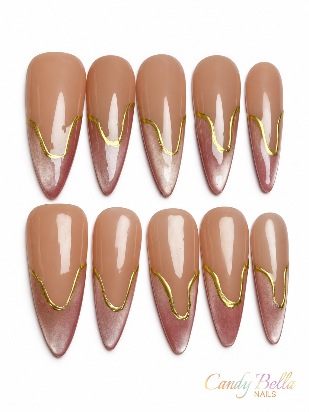 Pink Chrome French stiletto