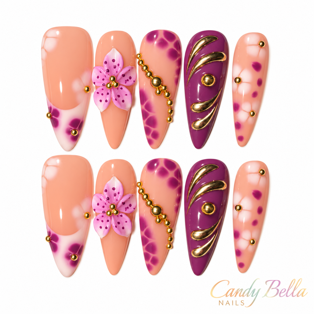 Purple/nude stiletto