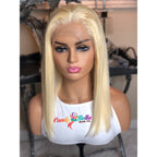 Platinum Blonde Straight Lace Front Bob