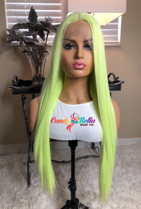 Neon Human Hair blend  lace front wig