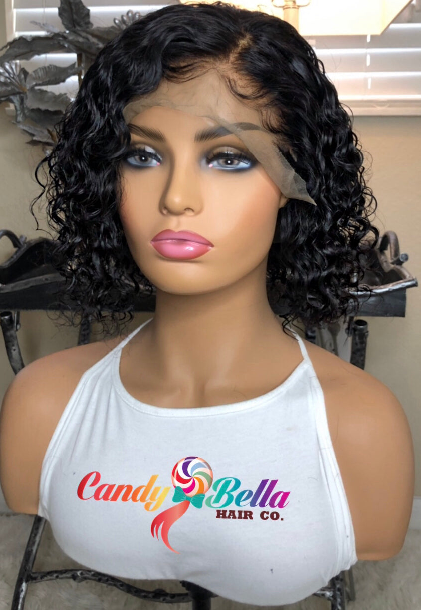 Deep Wave Lace Front Bob Wig