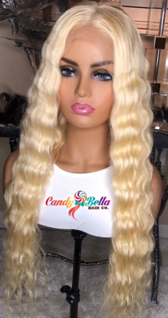 Platinum Blonde Body Wave Lace Front wig