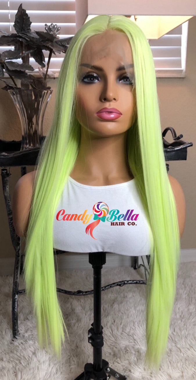 Neon Human Hair blend  lace front wig