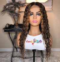 Deep Wave Lace Front Wig (Color 1b/27/30)